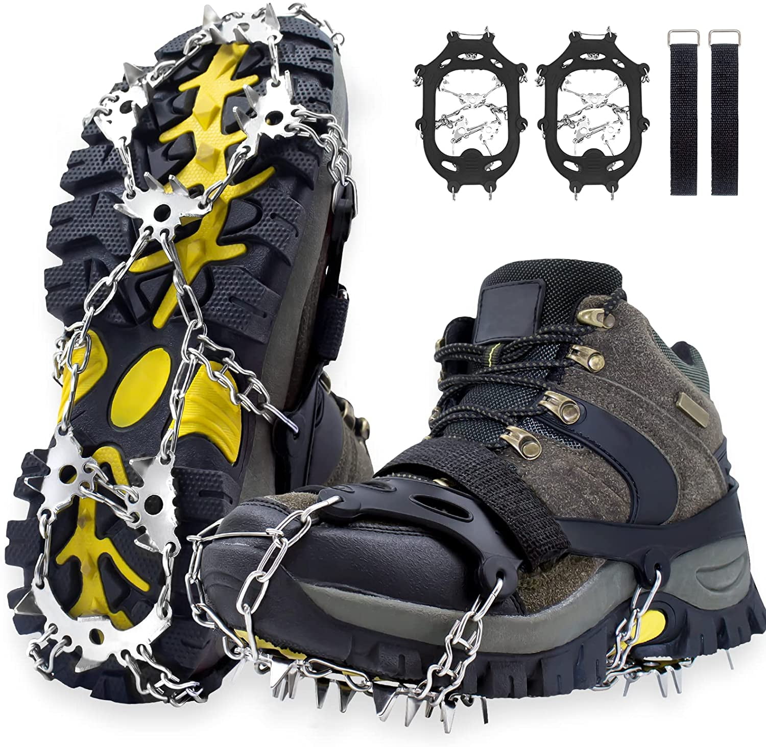 Toasis Ice Claws Snow Grips Spikes Crampons Traction Cleats for Shoes Boots 