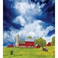thumbnail image 3 of Ambesonne Country Duvet Cover Set, Warehouse Barn Scenery, 2-Calking, Apple Green White, 3 of 7