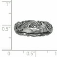 thumbnail image 4 of Sterling Silver Black-Plated Carved Band, 4 of 7