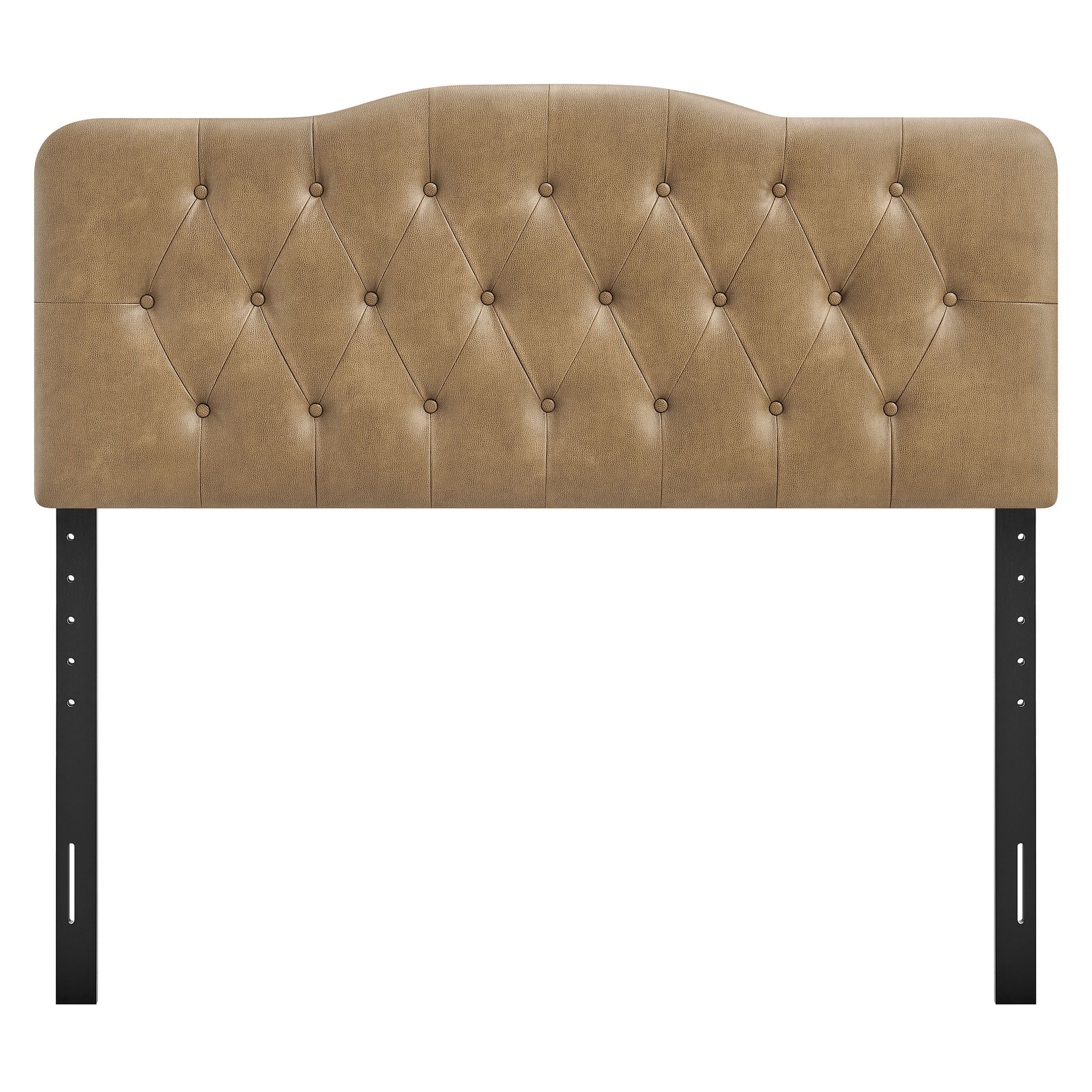 Annabel Faux Leather Queen Headboard in Toast