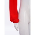 thumbnail image 6 of Eandarui Kids Girls Fishnet Crop Top Long Sleeve Hollow Out Mesh Shirt Hip Hop Jazz Street Dance Top Red 12, 6 of 7