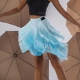 thumbnail image 2 of RUTAYY Latin Dance Skirt Women 2025 New Spell Multi Layer Tassel Skirt National Standard Practice Solid Color Flowy Swing Skirts, 2 of 6
