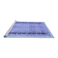 thumbnail image 2 of Ahgly Company Machine Washable Indoor Round Oriental Blue Modern Area Rugs, 4' Round, 2 of 4