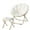 White, variant on TOPCHANCES 31" Folding Saucer Chair, Collapsible Lounge Moon Chair with Ottoman, White