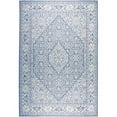 thumbnail image 2 of Nicole Miller New York Patio Country Dahlia Transitional Medallion Indoor/Outdoor Area Rug, Blue/Grey, 7'9"x10'2", 2 of 7