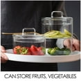 thumbnail image 4 of Monyance Fruit Transparent Container Stackable Heat Resistant Glass Bowl Transparent Salad Bowl Innovative Dessert Fruit Box With Lid(4.33X4.33X3.74Inches), 4 of 10