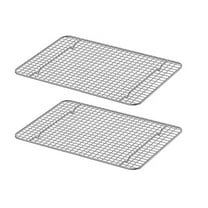 Stainless Steel Cooling Racks 2 Pack, Topboutique Baking Racks Size 26 x 20 x1.5cm for Cooking Baking Roasting Grilling Cooling, Fit small Size Cookie Sheets Oven & Health & Dishwasher Safe