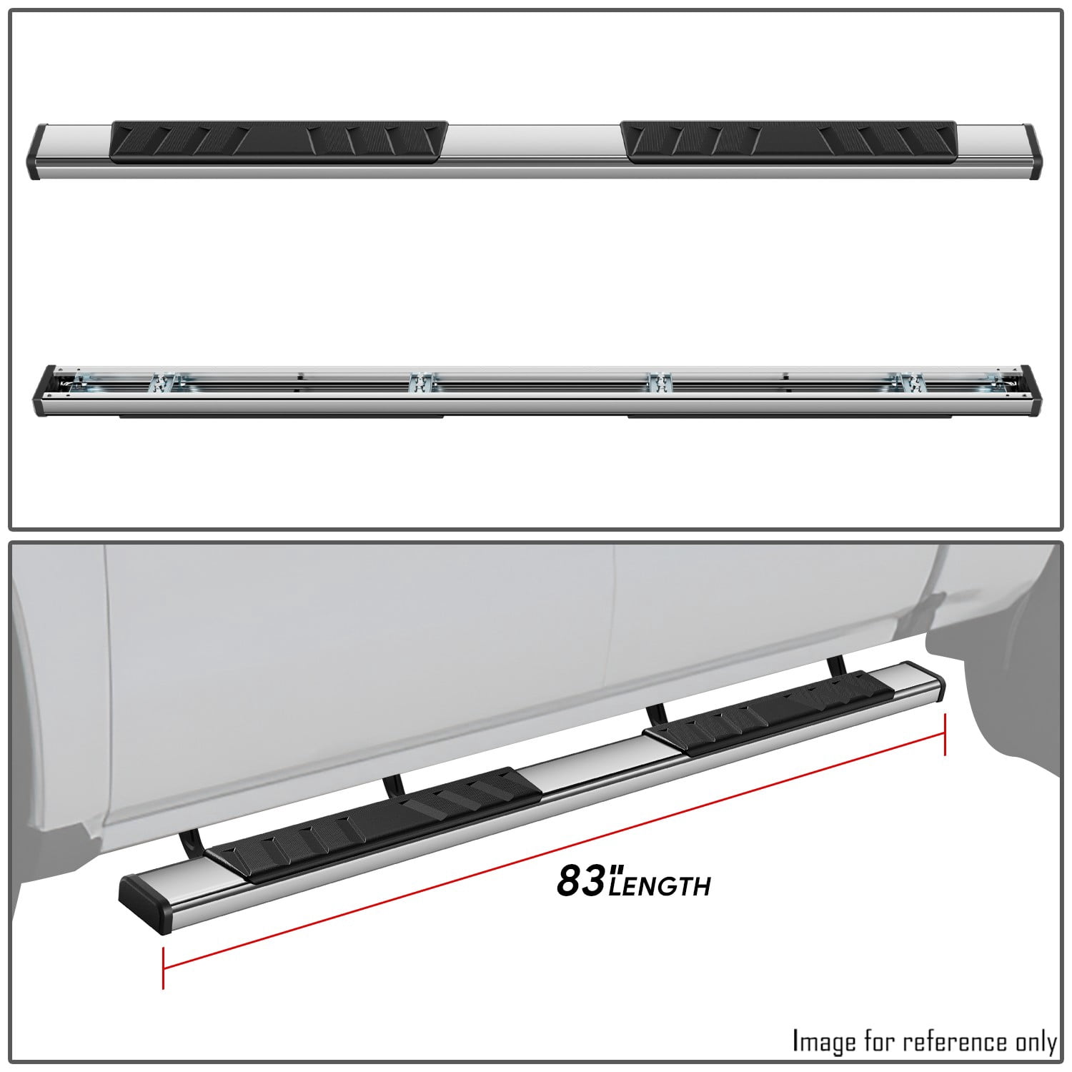 DNA Motoring For 07-19 Chevy Silverado GMC Sierra Crew Cab 5" Side Step Nerf Bar Running Boards