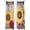 Light Brown Yellow, variant on Red Yellow Sunflowers Sheer Curtains 96 Inch Length 2 Panels Set Window Treatments, Retro Rustic Barn Doors Butterfly Brown Rod Pocket Semi Curtains for Living Room/Bedroom/Kitchen, 104"W x 96"L