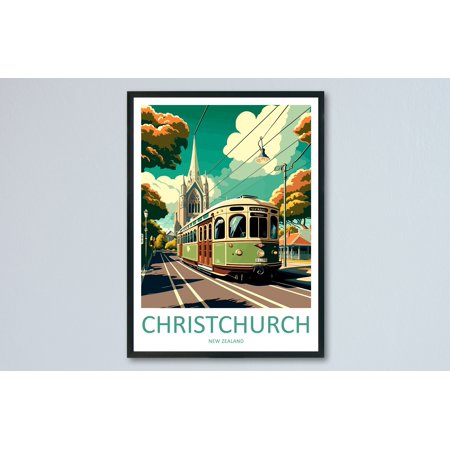 POSTER Christchurch Travel Print Wall Art Christchurch Wall Hanging Home Décor Christchurch Gift Art Lovers New Zealand Art Lover Gift Christchurch-UNFRAMED