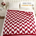 thumbnail image 2 of Chevron Red Throw Blanket For Couch  Super Soft Christmas Blankets Cozy Knit Fuzzy Plush Lightweight Throws Sofa Bed 50x60 Inches, 2 of 7