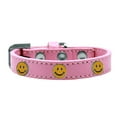 thumbnail image 1 of Happy Face Widget Dog Collar Light Pink Size 20, 1 of 1