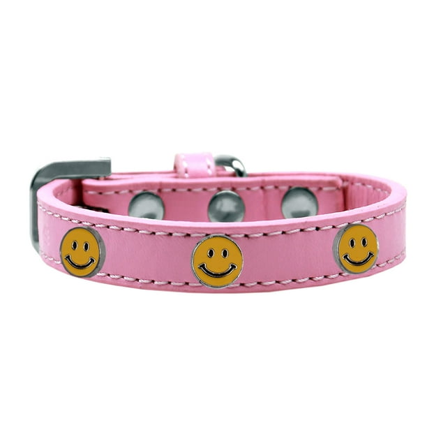 Happy Face Widget Chien Collier Rose Clair Taille 14