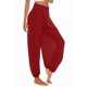 thumbnail image 3 of Pantalones Harén con Abertura Alta para Mujer, Pantalones Harén Hippies. Vino Tinto XXL, 3 of 7
