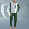 thumbnail image 2 of Men's Soft Solid Color Pajama Set Two Piece Loungewear Comfortable Home Sleepwear, 2 of 4