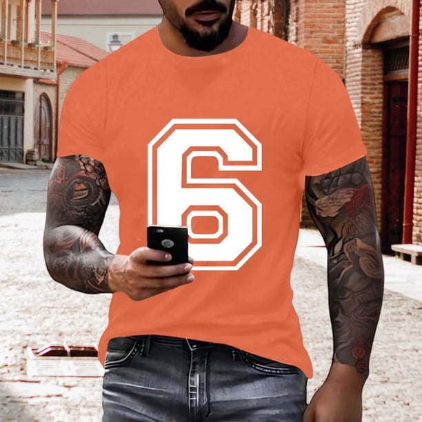 Tops para hombre, blusas y camisas de cuello redondo y manga corta para hombre, blusas estampadas de moda para hombre, jersey de cuello redondo y manga corta, blusa de poliéster para hombre.