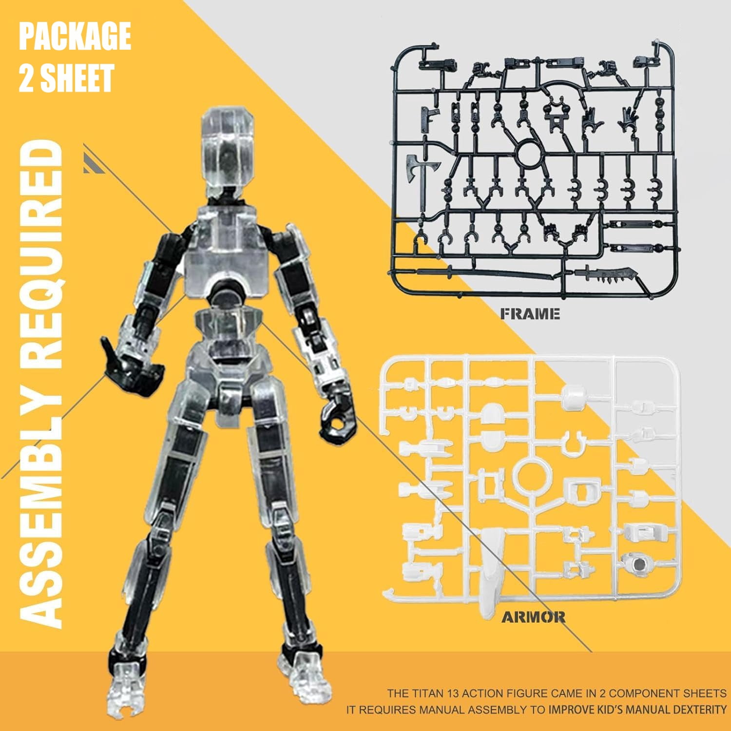 T13 Action Figure Titan 13 Action Figure Robot Action Figure 3D Printed
