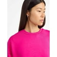 thumbnail image 5 of Scoop Women's and Women's Plus New Scubaknit Cropped Sweatshirt with Drop Sleeves, Sizes XS-4X, 5 of 6