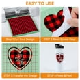 thumbnail image 3 of HTVRONT Permanent Vinyl Pattern-12" x 6ft Adhesive Vinyl Roll for Cutting Machine, Signs, Scrapbooking, Craft, Die Cutters-Red Buff Check, 3 of 7