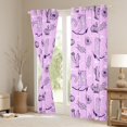 thumbnail image 3 of Erosebridal Purple Cowgirl Boots Curtains for Living Room,Cactus Plant BlackoutCurtains Set of 2 (42x63),Vintage Farm Style Curtains and Drapes (42x63),Microfiber Bedroom Decor, 3 of 7
