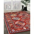 thumbnail image 2 of Ahgly Company Indoor Square Mid-Century Modern Red Oriental Area Rugs, 3' Square, 2 of 6