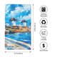 thumbnail image 2 of Fotbe Greek Island Windmills Painting Toalla Premium con Patrón, Toalla de Microfibra de Secado Rápido, Ligera y Altamente Absorbente (27.5x16in), Ideal para Uso Diario, 2 of 6