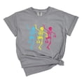 thumbnail image 6 of Three Skeletons Dancing Neon - Women's Garment Dyed Graphic T-Shirt, 6 of 16