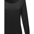 thumbnail image 3 of FashionOutfit Women's Solid Long Sleeves Wide Crew Neck Fashionable Sweatshirt, 3 of 3