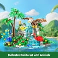thumbnail image 3 of Rainforest Building Blocks Set - 898PCS Jungle Theme Building Toy with Waterfall & Botanicals, Animal Sets Eagle,A, 3 of 4