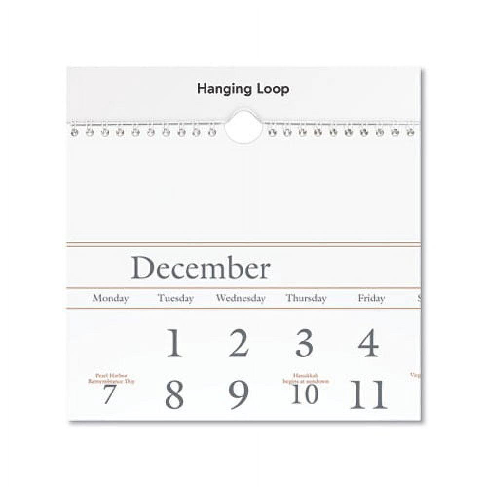 Three-Month Reference Wall Calendar 12 x 27, 2021-2023