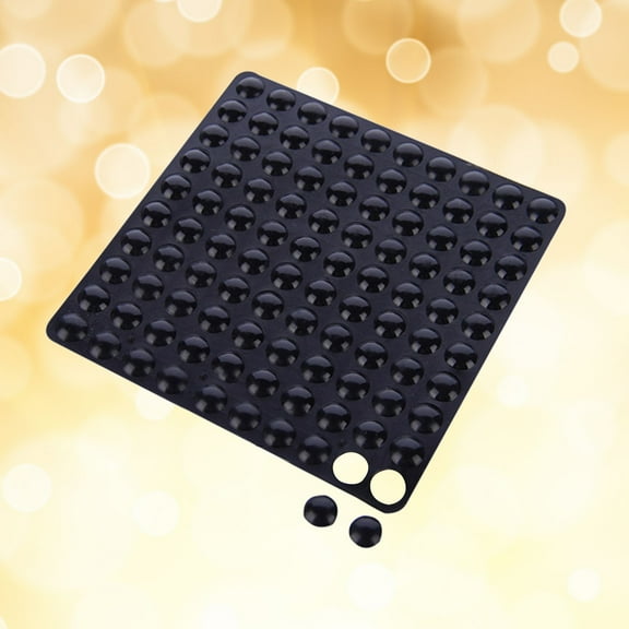 Milisten 100Pcs Noise Dampening Rubber Bumper Pads Black Self Adhesive Cabinet Door Protectors
