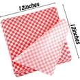 thumbnail image 2 of 100 Sheets Checkered Dry Waxed Deli Paper Sheets, Paper Liners for Plastic Food Basket, Wrapping Bread and Sandwiches, 2 of 5