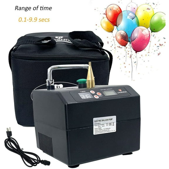 SUDEG Plastic Air Balloon Inflator Portable Electric Balloon Pump for Party Decoration (Black)