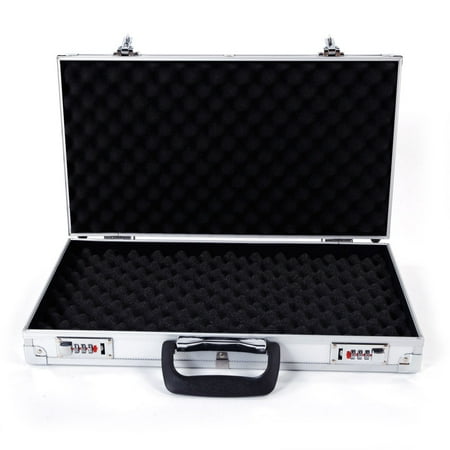 Zimtown Aluminum Hard Lock Pistol Gun Case Foam Padded Handgun Carry Storage Box With 2 Combination Lock (Best Carry Optics Gun)