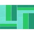 thumbnail image 1 of Ahgly Company Indoor Rectangle Patterned SpringGreen Area Rugs, 2' x 4', 1 of 6