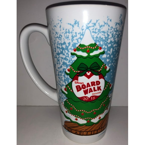 Disney 2018 Mickey Minnie Broadwalk Resort Holiday Celebration Tall Mug New