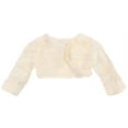 thumbnail image 2 of Little Baby Girls Faux Fur Cloud Design Flower Girl Bolero Sweater Jacket Cover Ivory XL (SC3K7), 2 of 2