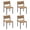 4 Chairs, variant on JOIVI 2-Piece Stackable Outdoor Patio Chairs Set, Hand-Woven PE Rattan Wicker Dining Chairs, No Assembly, Space-Saving for Patio & Balcony