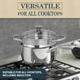 thumbnail image 5 of 3 Quart Saucepan with Lid & Steamer, Stainless Steel Sauce Pan with Triply Bottom, 3 QT Sauce Pot, Nonstick Saucepan Induction Compatible, 5 of 7