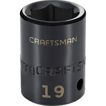 Craftsman Sockets, 1/2" Drive 19mm Metric Impact S CMMT15867