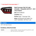 thumbnail image 2 of Right Passenger Side Tail Light Assembly - Compatible with 2017 - 2021 Jeep Compass 2018 2019 2020, 2 of 2