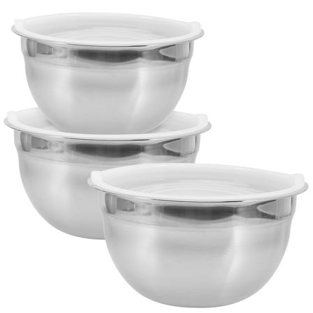 OFFIGAM 3-Piece Stainless Steel Mixing Bowls Set for Kitchen Cooking and Baking, Home Use Kitchenware