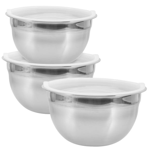 OFFIGAM 3-Piece Stainless Steel Mixing Bowls Set for Kitchen Cooking and Baking, Home Use Kitchenware