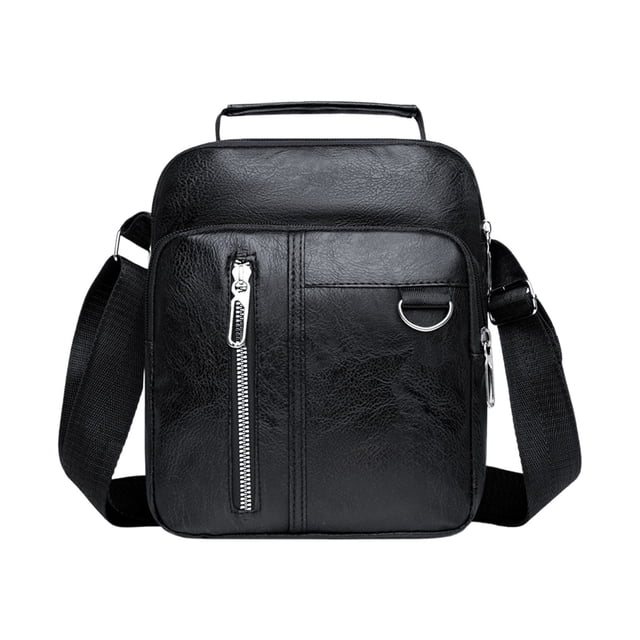 Bwiyojiz Storage & Organization Premiums Textured Leather Shoulder Crossbody Bag Adjustable Strap Lightweight Spacious Handbag for Travel Work Daily Necessary, Black, Gifts for Her