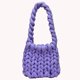 thumbnail image 4 of Bolso de mensajero para mujer Bolso de mano suave tejido a mano tejido sólido (púrpura), 4 of 4