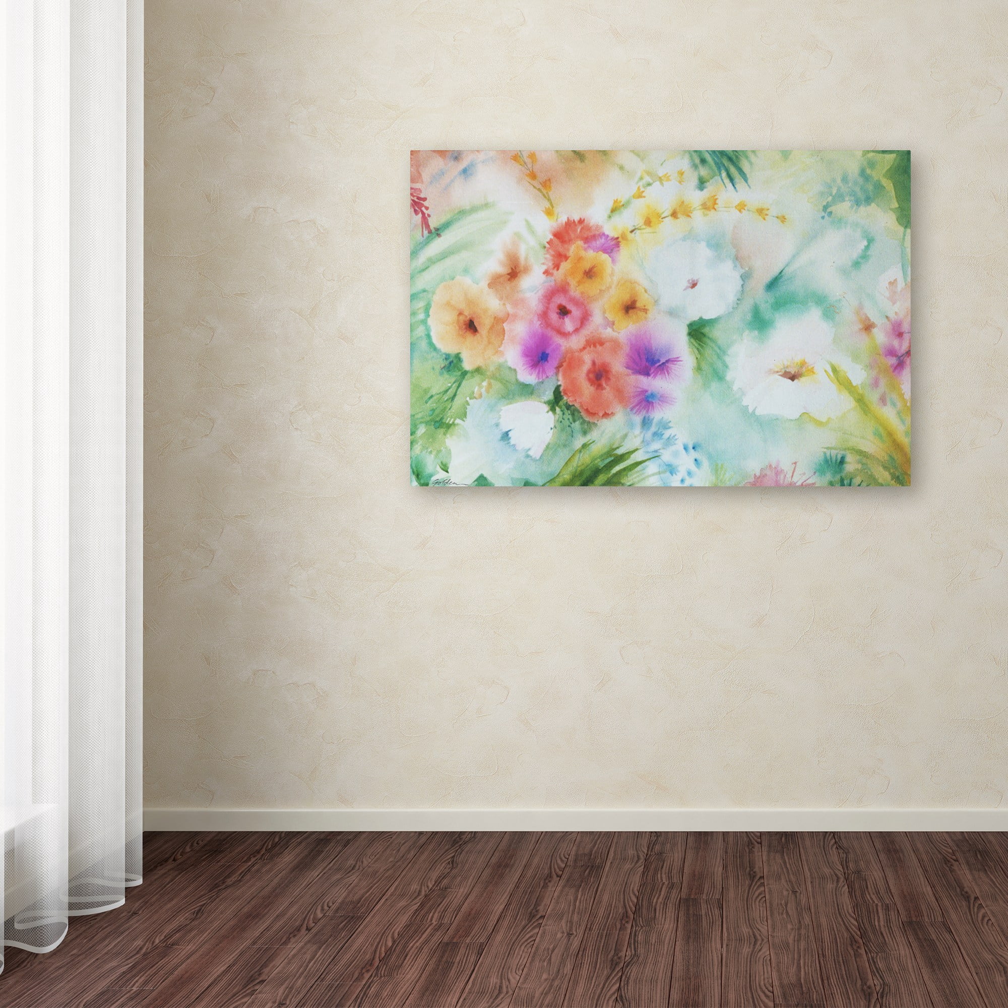 Trademark Fine Art "Napa Garden" Canvas Art by Sheila Golden
