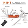 thumbnail image 2 of Multitool Hammer Camping Gear Accessories Survival Kits 14 in 1 Multifunction Tool Portable Folding Wood Handle Stainless Steel Multipurpose Equipment For Outdoor Hiking Hunting Tactic Unique Gifts, 2 of 7
