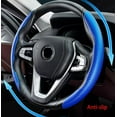 thumbnail image 3 of Universal Blue Car Steering Wheel Cover Carbon Fiber Breathable Anti-slip Wear-Resistant, 3 of 4
