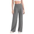 thumbnail image 2 of Dress Pants Women Stretchy High Waisted Teacher Pants Business Casual Office Trousers Yoga Flare Slacks Gray XL, 2 of 5
