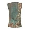 thumbnail image 5 of Tyiszil Trendy Womens Tops V-Neck Graphic Sleeveless Muscle Tank Tops Womens T-Shirts, 5 of 5